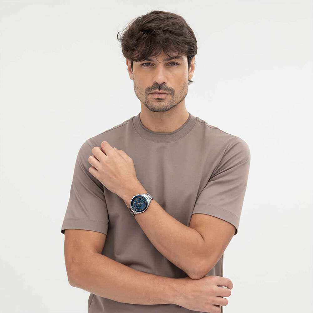 BOSS Bossletic 42mm Blue Dial Steel Bracelet Watch