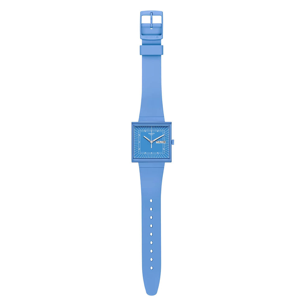Swatch Bioceramic What If...Sky? Square Dial Blue Strap Watch image number 2