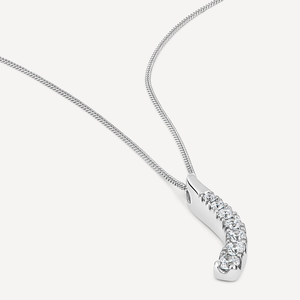 9ct White Gold 0.33ct Diamond Eternal Journey Pendant image number 3