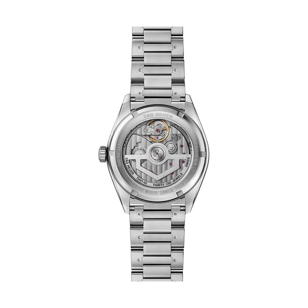 TAG Heuer Carrera Day-Date 41mm Smokey Red Dial Stainless Steel Bracelet Watch image number 4