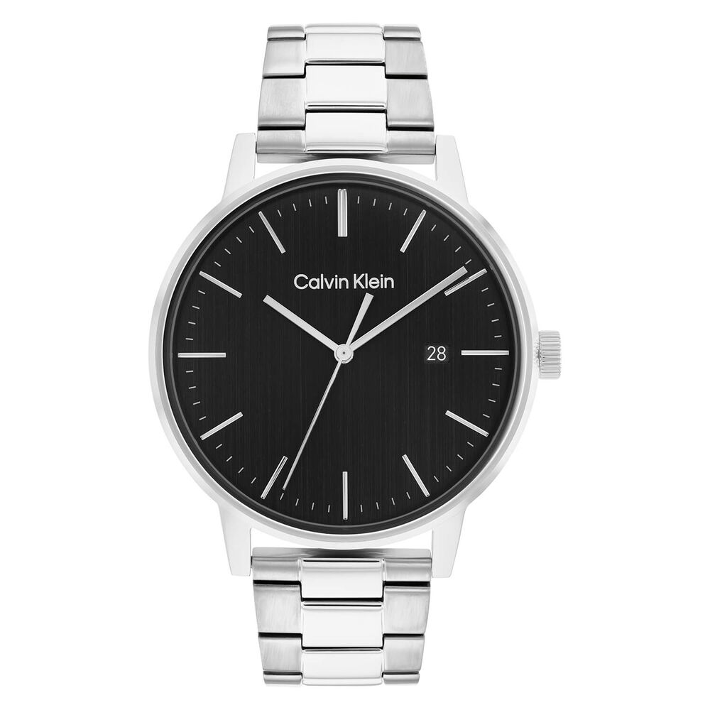 Calvin Klein Timeless Linked 43mm Black Dial Stainless Steel Bracelet