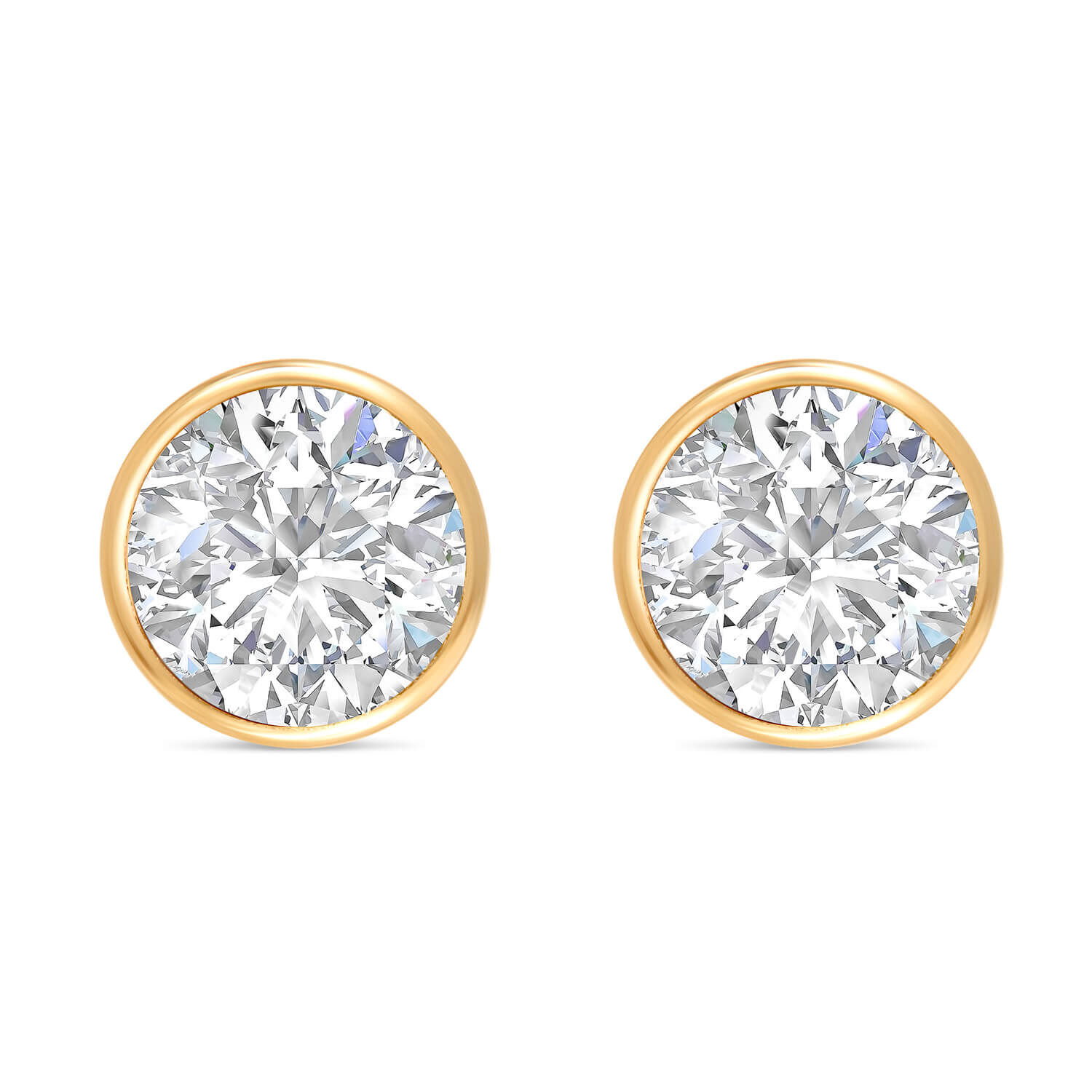 Round earrings gold new arrivals
