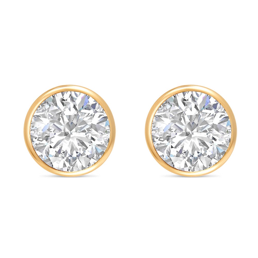 9ct Gold Cubic Zirconia Stud Earrings image number 0