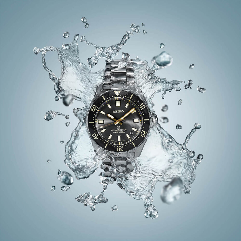 Seiko Prospex 1965 Revival Diver’s 40mm Tide Grey Dial Steel Bracelet Watch image number 7