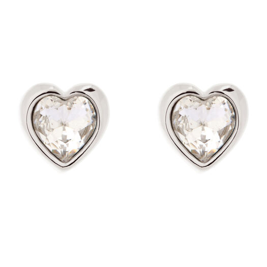 Ted Baker Hannela Silver-Plated Crystal Heart Earrings