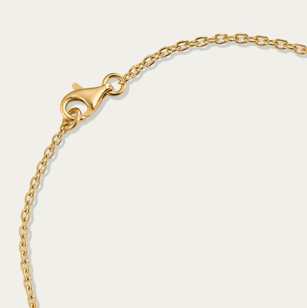 Yellow Gold Plated Sterling Silver 0.20ct Lab Grown Diamond Floating Bar Bracelet