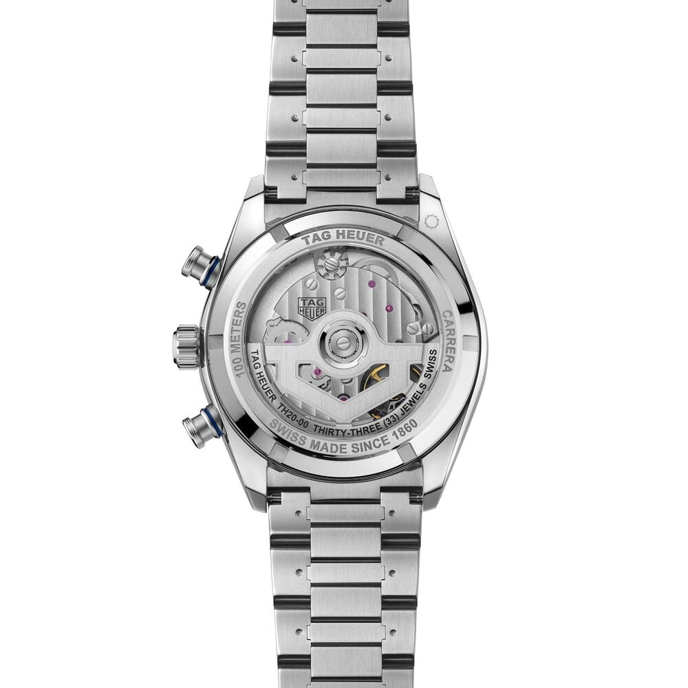 TAG Heuer Carrera Chronograph Sport 42mm Blue Dial Steel Bracelet Watch