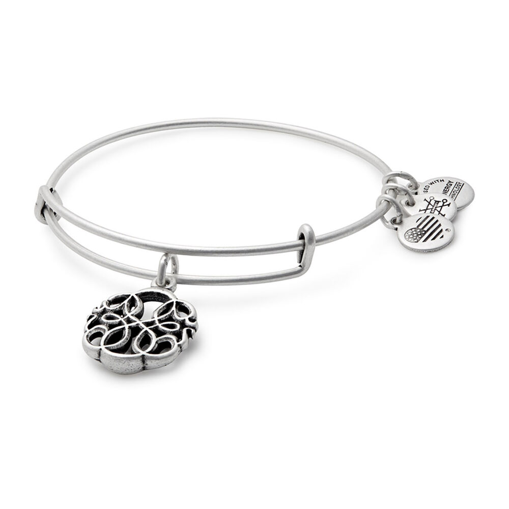 Alex and Ani Rafaelian Silver Path Of Life IV Charm Bangle image number 0