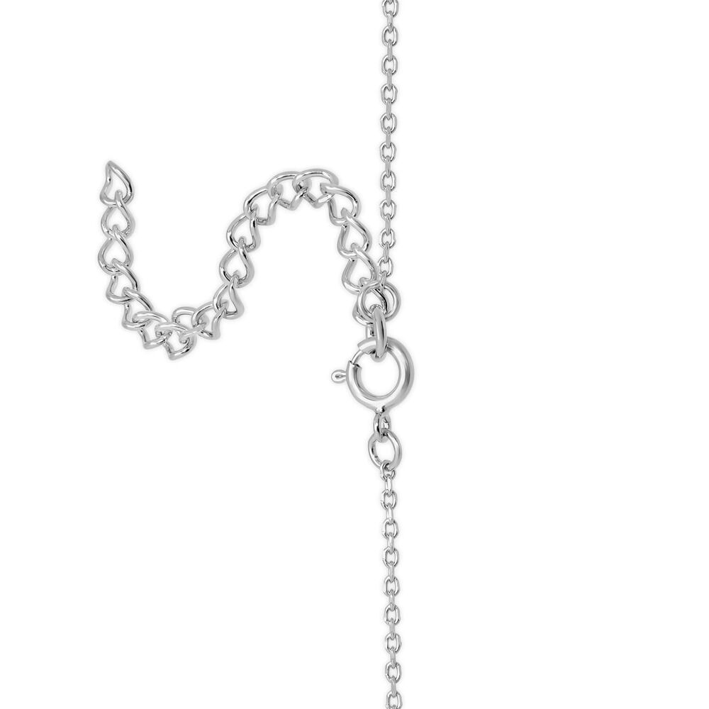Sterling Silver Cubic Zirconia Set Butterfly Necklet image number 3