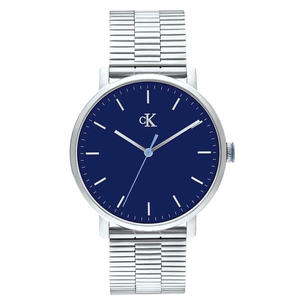 Calvin Klein 40mm Dark Blue Dial Stainless Steel Bracelet Watch