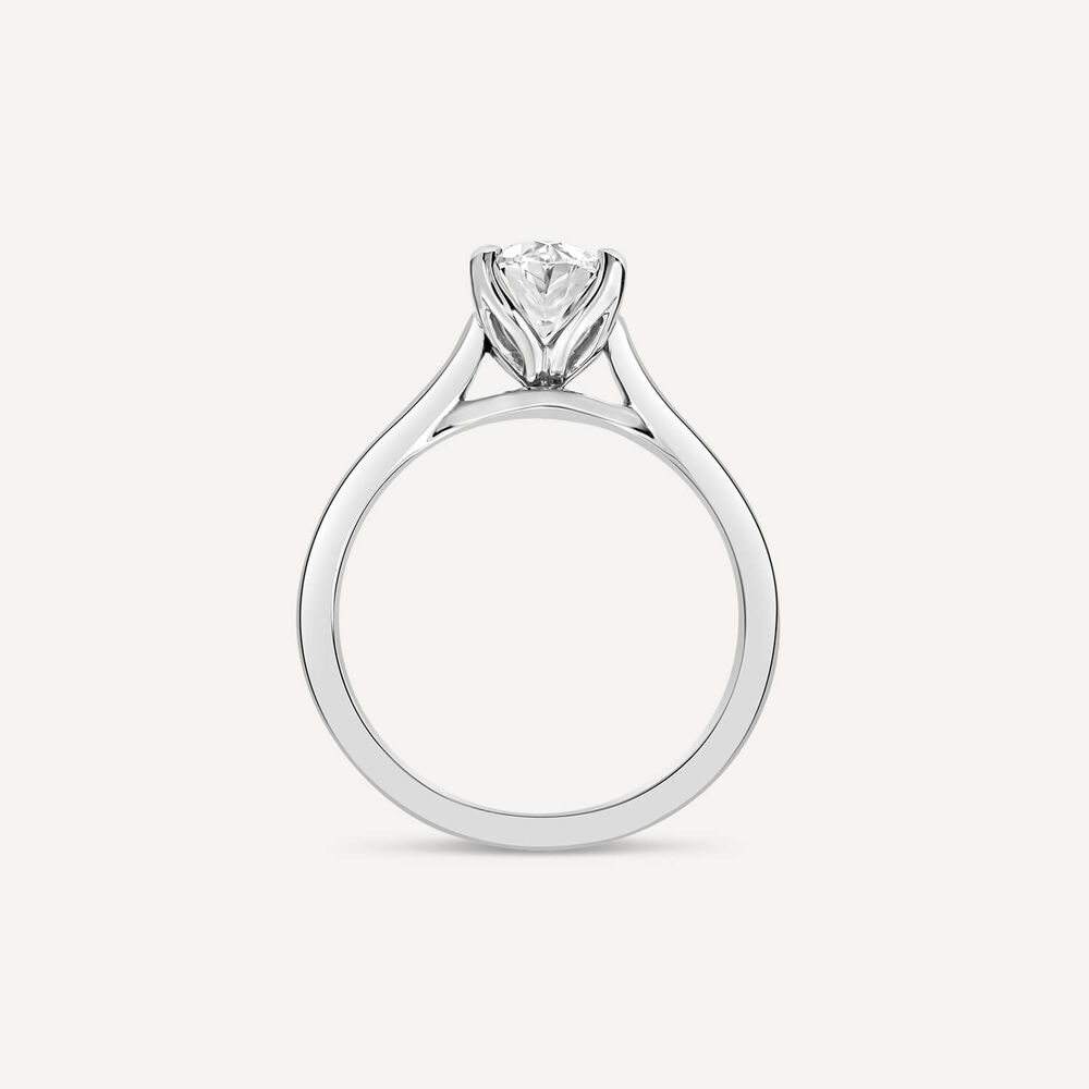 Born Platinum Lab Grown 1ct Oval Solitaire Diamond Ring