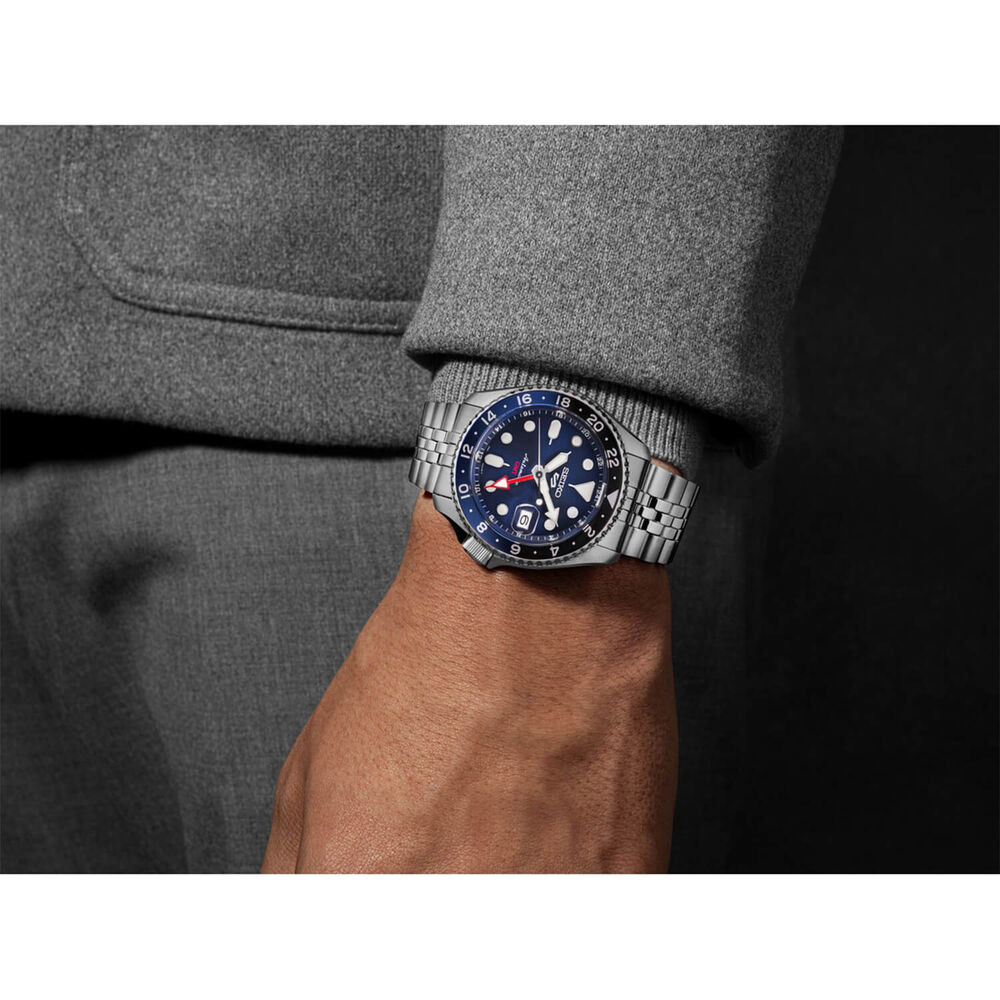 Seiko 5 Sports "Blueberry" 42.5mm Blue Dial Bracelet Watch