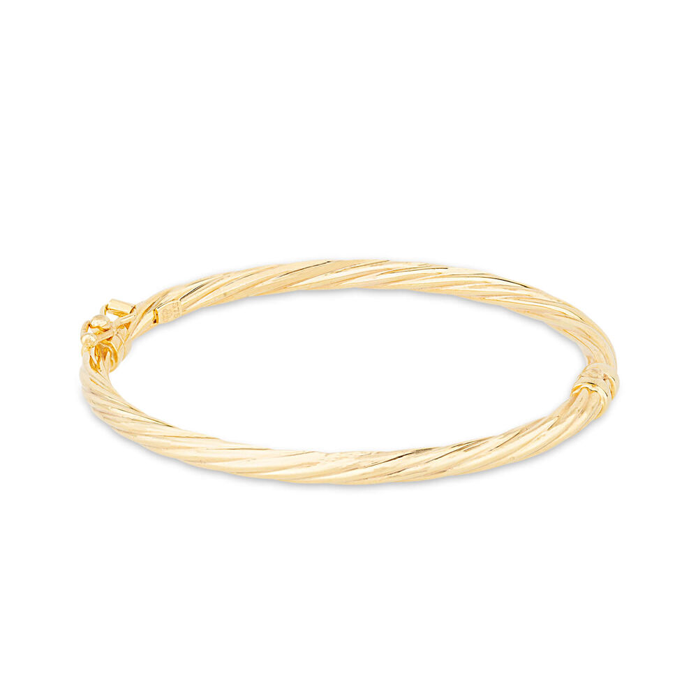9ct Yellow Gold Twist Baby Bangle Bracelet