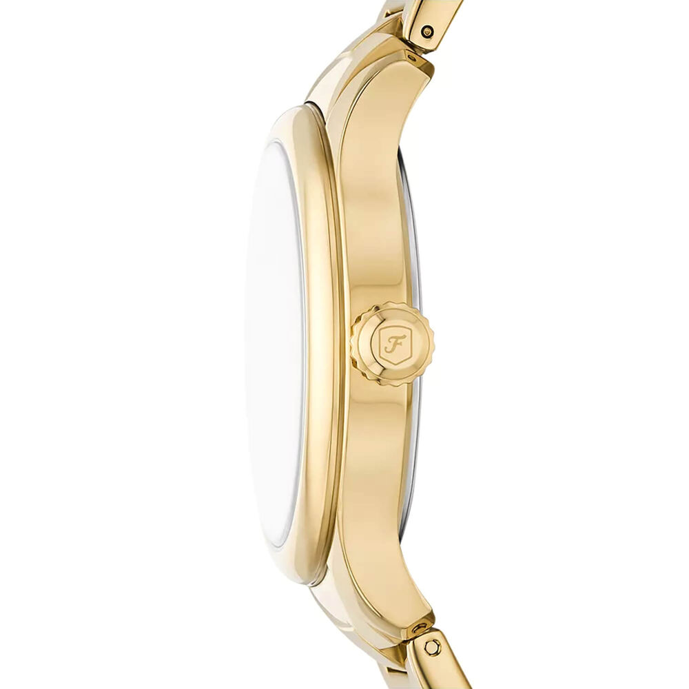 Fossil Gilmore 38mm Silver Dial Gold Tone Stainless Steel Bracelet Watch image number 2