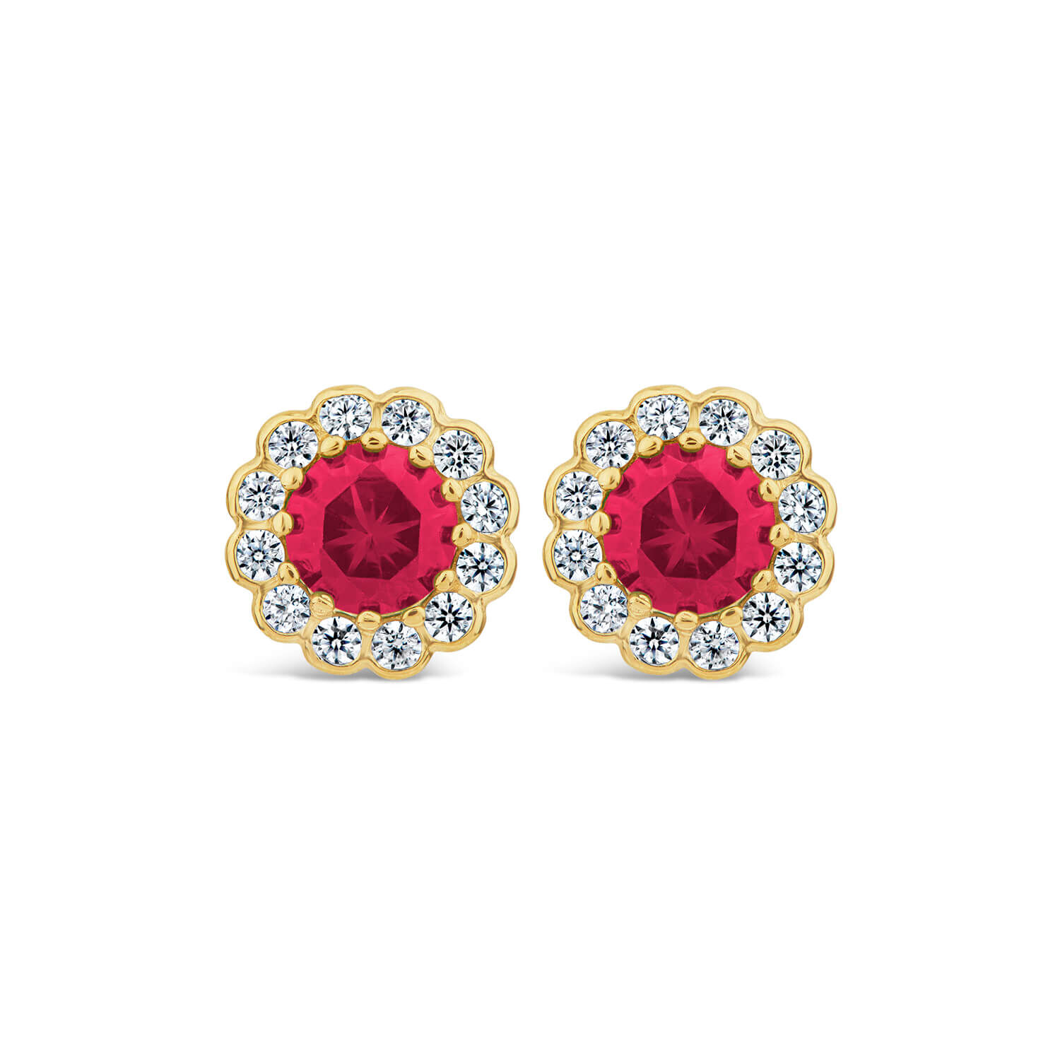 Simulated ruby earrings deals