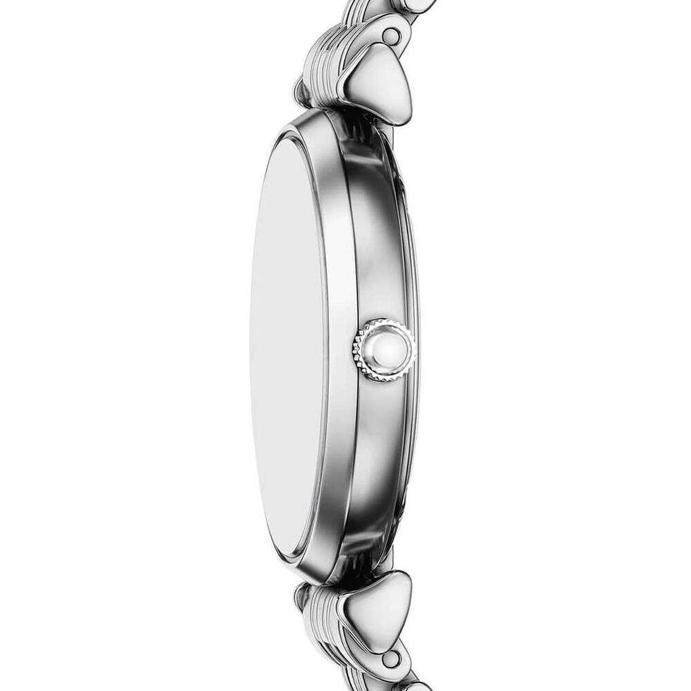 Emporio Armani Gianni T-Bar 28mm Mother of Pearl Dial Stainless Steel Bracelet Watch