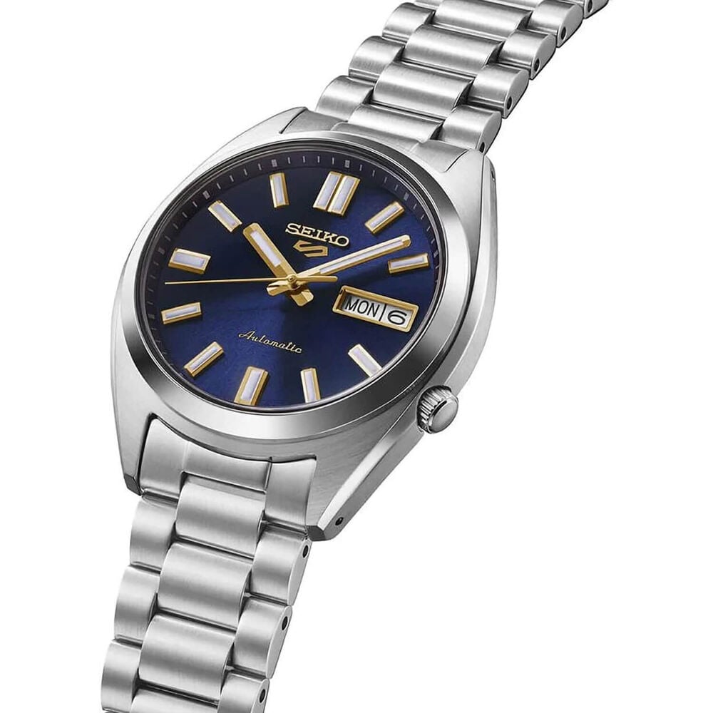 Seiko 5 Sports SNXS 37mm Blue Dial Stainless Steel Bracelet Watch