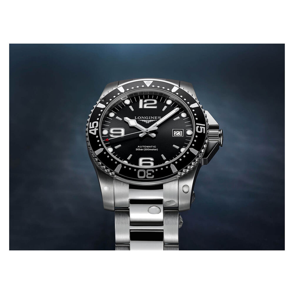 Longines HydroConquest Automatic Black Dial Stainless Steel Bracelet Watch image number 2