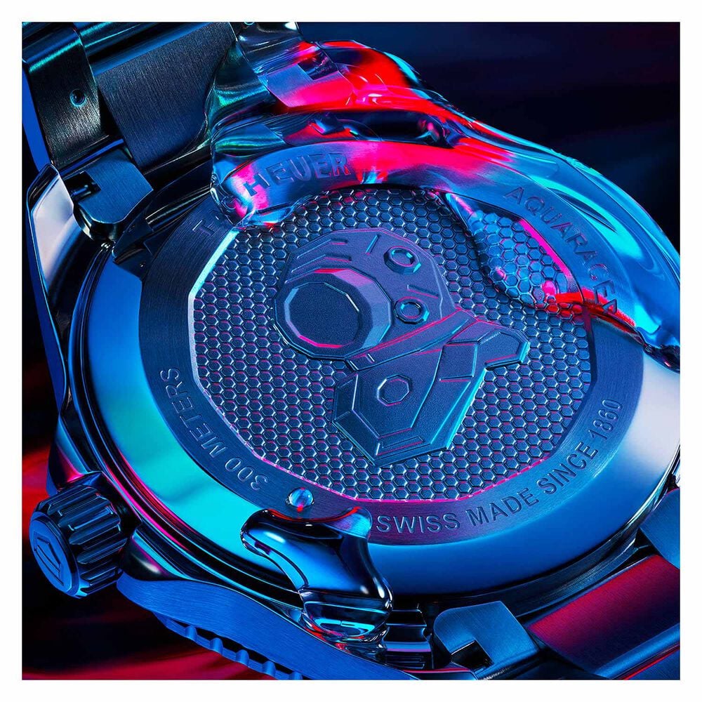 TAG Heuer Aquaracer Diver 43mm Blue Dial Black Bezel Steel Case Bracelet Watch image number 9