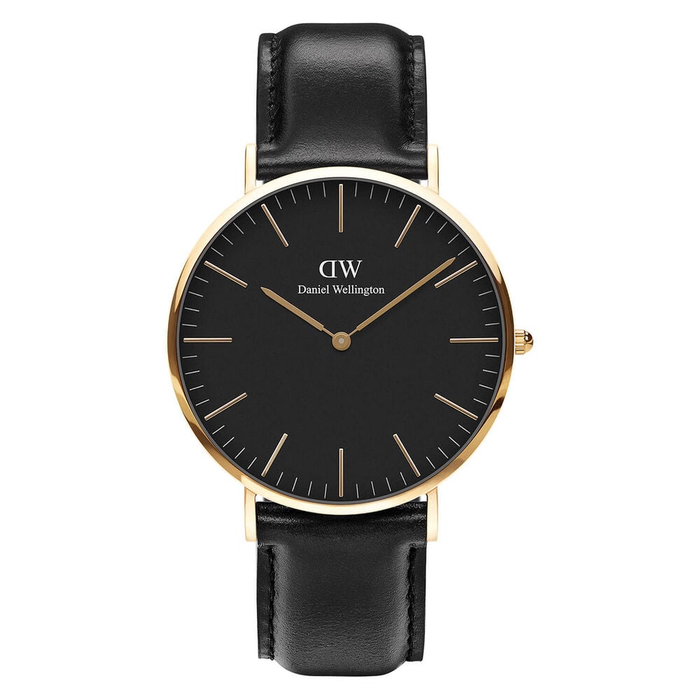 Daniel Wellington Classic Sheffield 40mm Black Dial & Leather Strap Watch image number 0