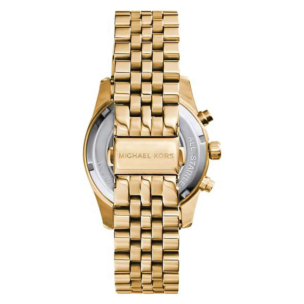 Michael Kors Lexington 38mm Chronograph Yellow Gold PVD Case Watch image number 1