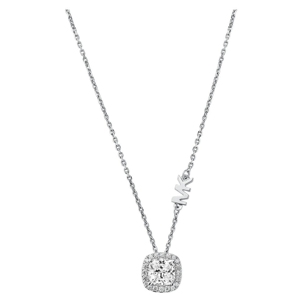 Michael Kors Silver Plated Brilliance Halo Pendant image number 0