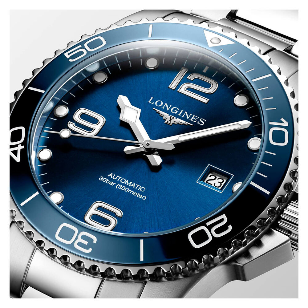 Longines HydroConquest 41mm Blue Dial & Bezel Steel Bracelet Watch image number 1