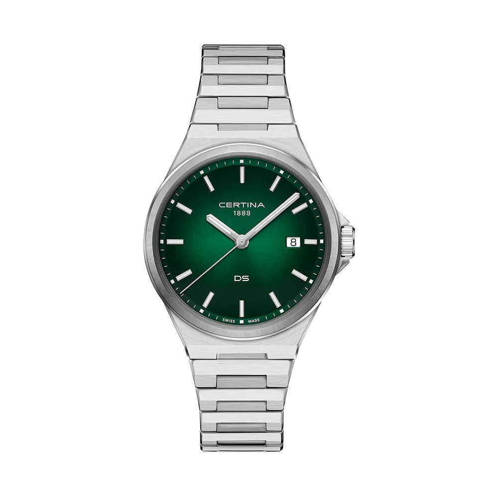 Certina DS-7 Quartz 39mm Green Dial Stainless Steel Bracelet Watch image number 0