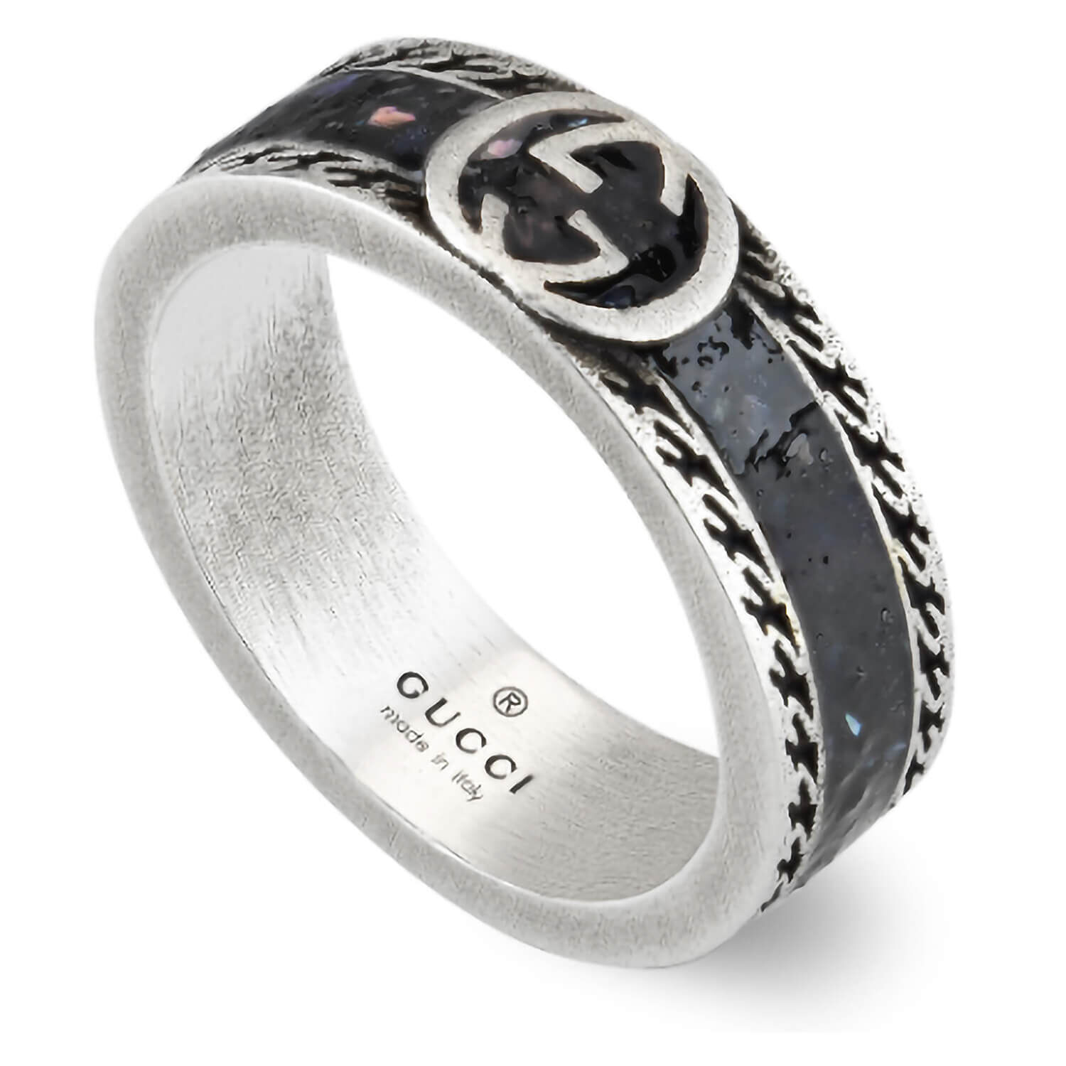 Gucci silver online interlocking ring