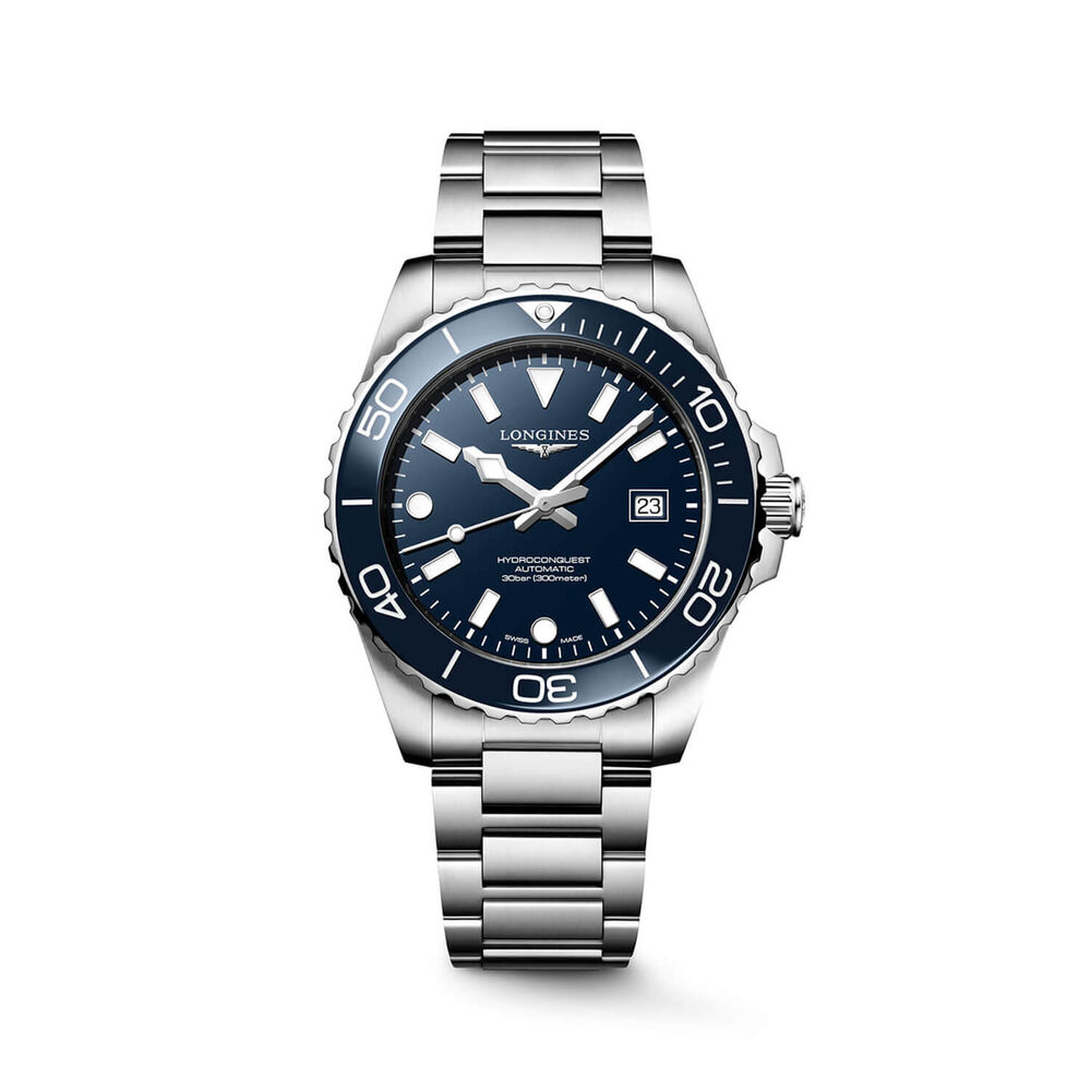 Longines HydroConquest 42mm Blue Dial & Bezel Steel Bracelet Watch