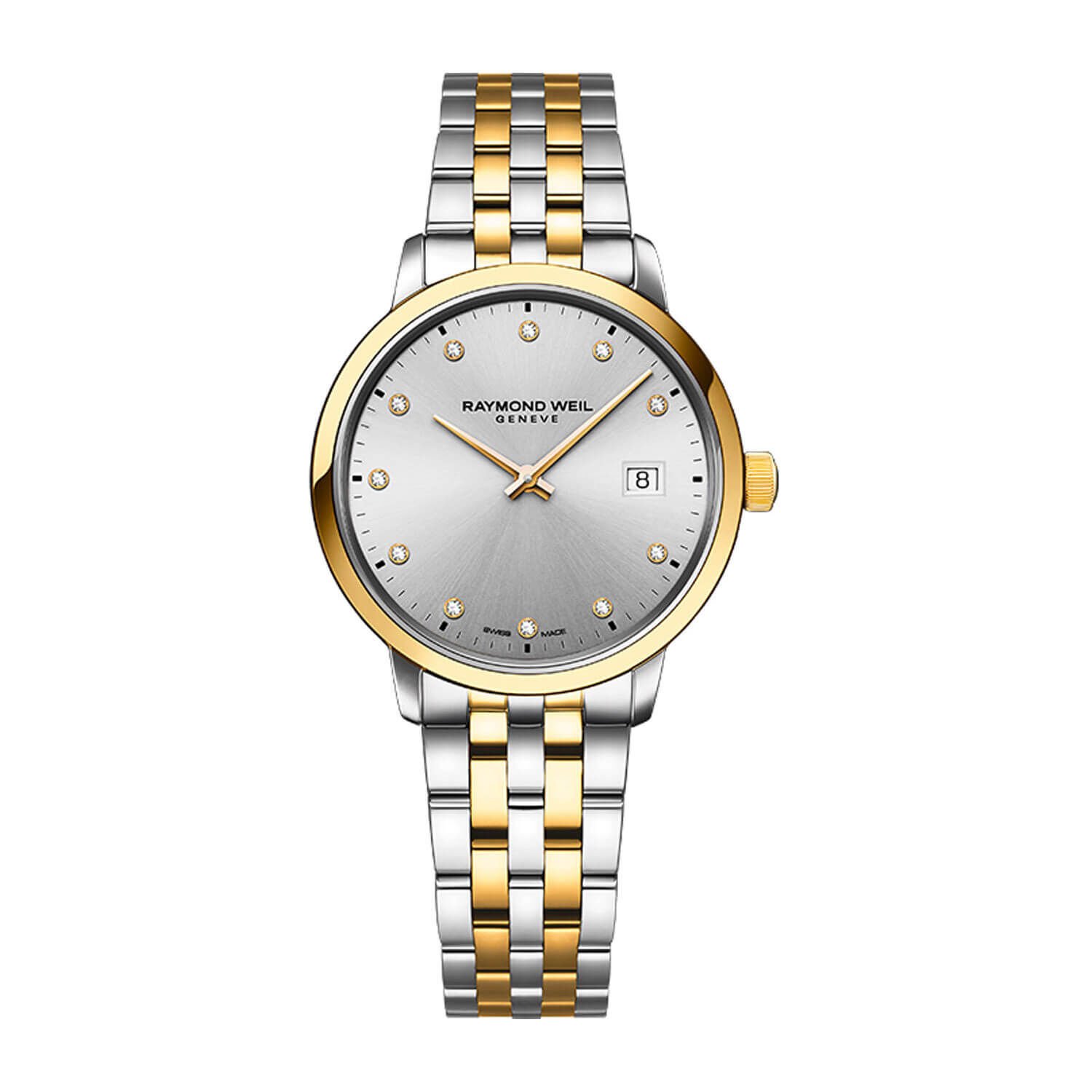 Ladies two tone bracelet watch 2025