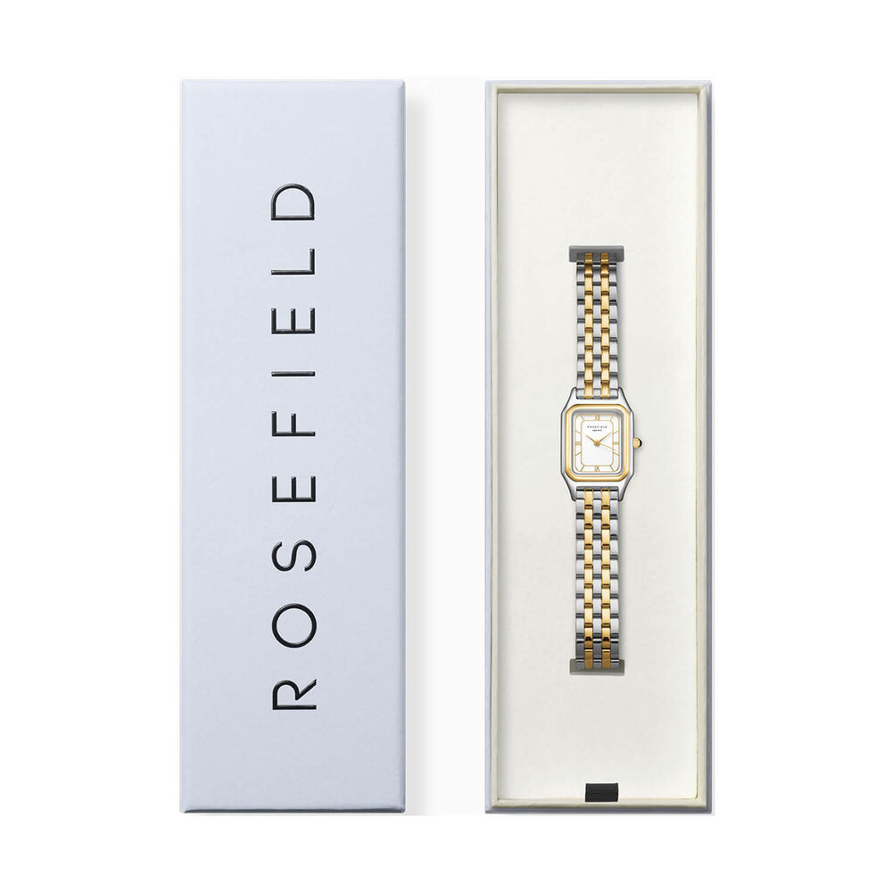 Rosefield Ivy White Duotone 21x26mm Dial 23k Gold Plated Steel Bracelet Watch image number 4