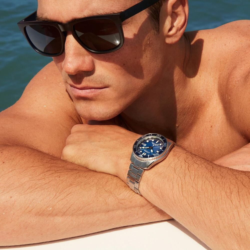 Citizen Promaster Diver 44mm Blue Dial Stainless Steel Bracelet Watch