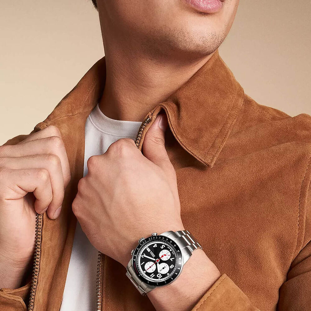 Fossil Sport Tourer Chronograph 42mm Black Dial Steel Bracelet Watch image number 3