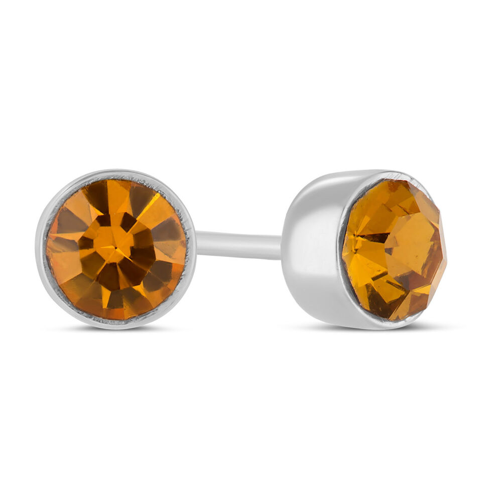 Little Treasure November Birthstone Children's Earrings image number 2