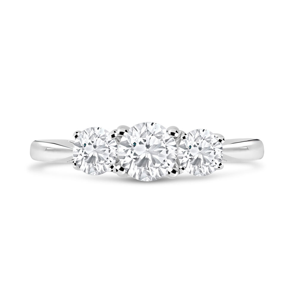 18ct White Gold 3 Stone Engagement Ring