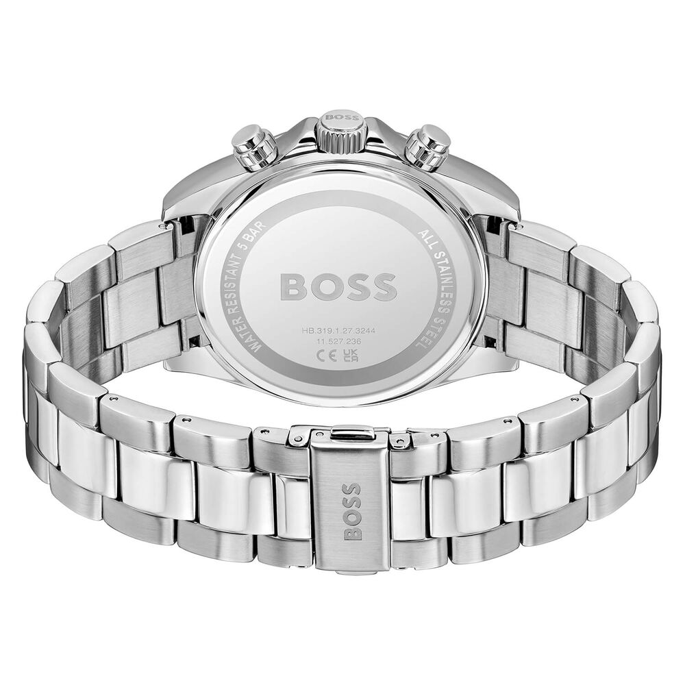 BOSS Hero 2.0 Chronograph 43mm Green Dial Stainless Steel Bracelet Watch image number 2