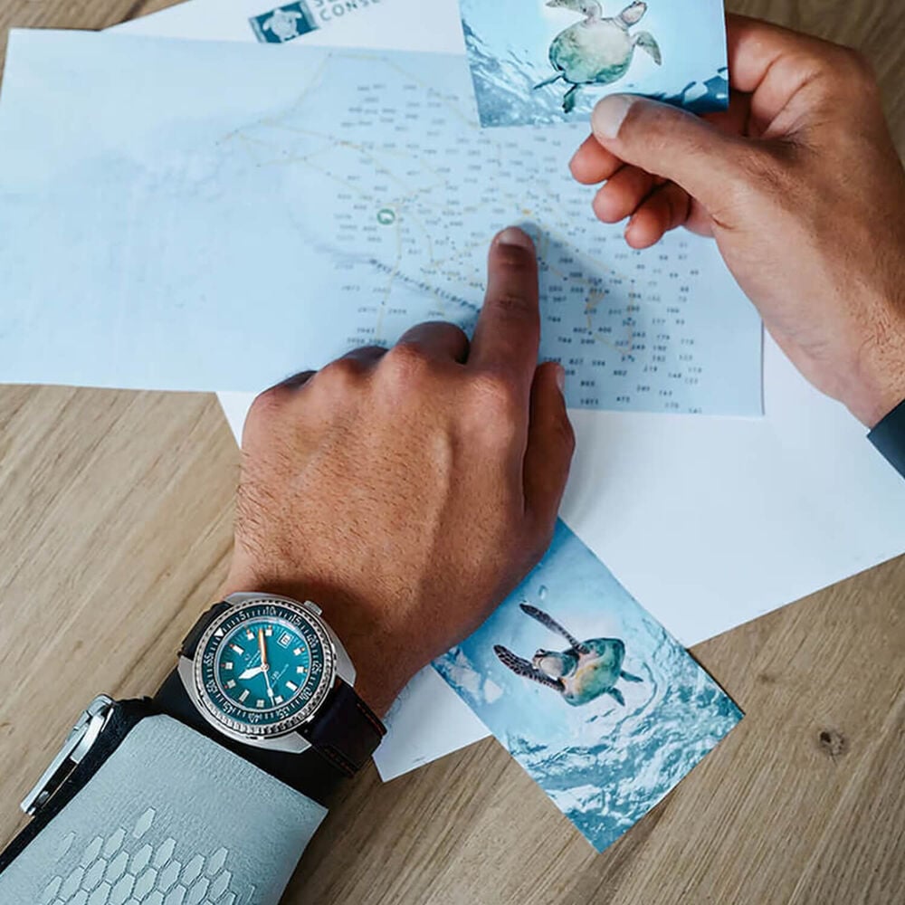 Certina DS Super PH1000M STC 43.5mm Blue Dial Black Rubber Strap Watch image number 9