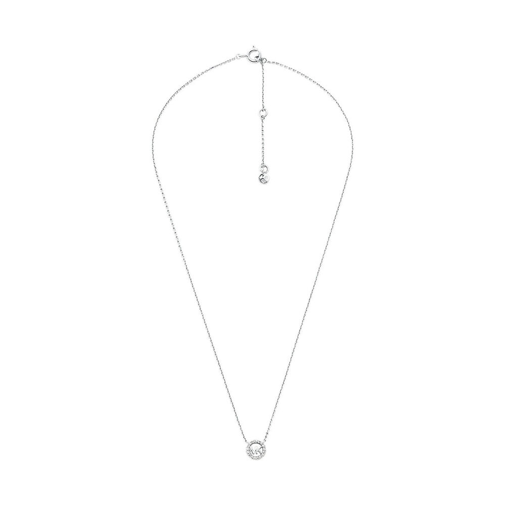 Michael Kors Sterling Silver Cubic Zirconia Necklace & Earrings Gift Set