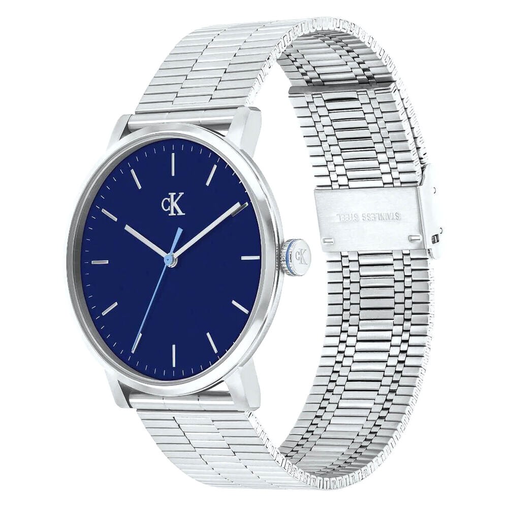 Calvin Klein 40mm Dark Blue Dial Stainless Steel Bracelet Watch