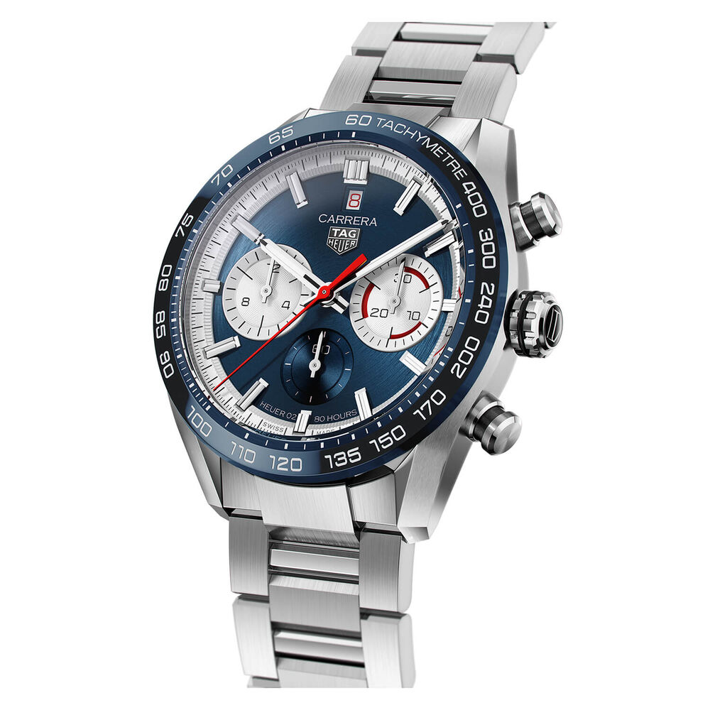 TAG Heuer Carrera 44mm Limited Edition 1860 Ceramic Bezel Steel Case Watch image number 1