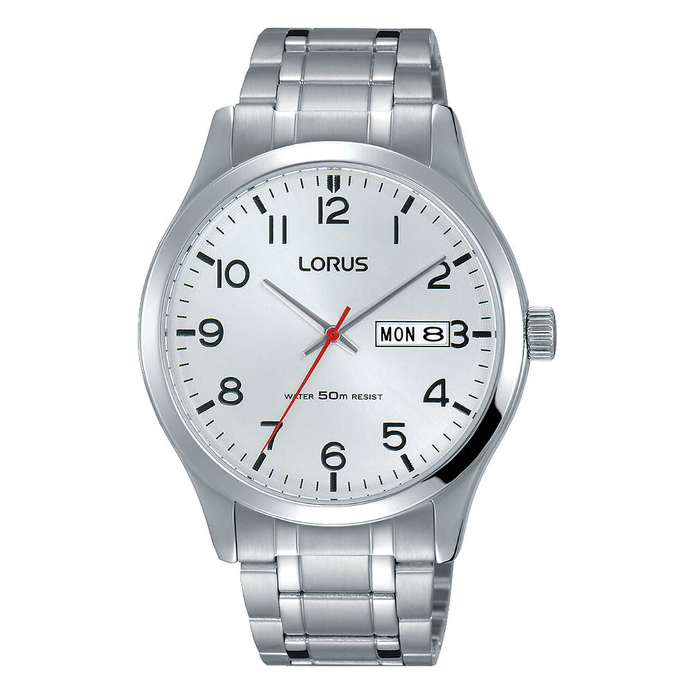 Lorus Quartz Gents Stainless Steel White Dial Bracelet Watch