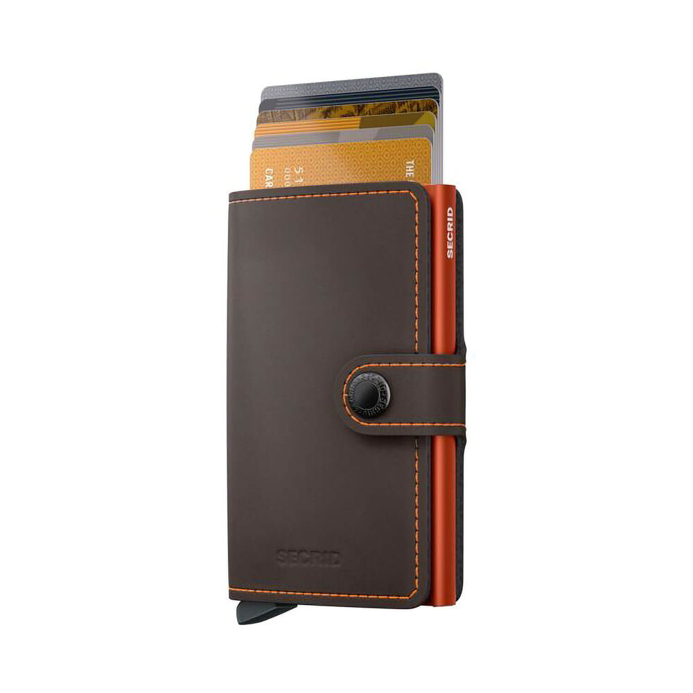 Secrid Matte Truffle & Orange Miniwallet