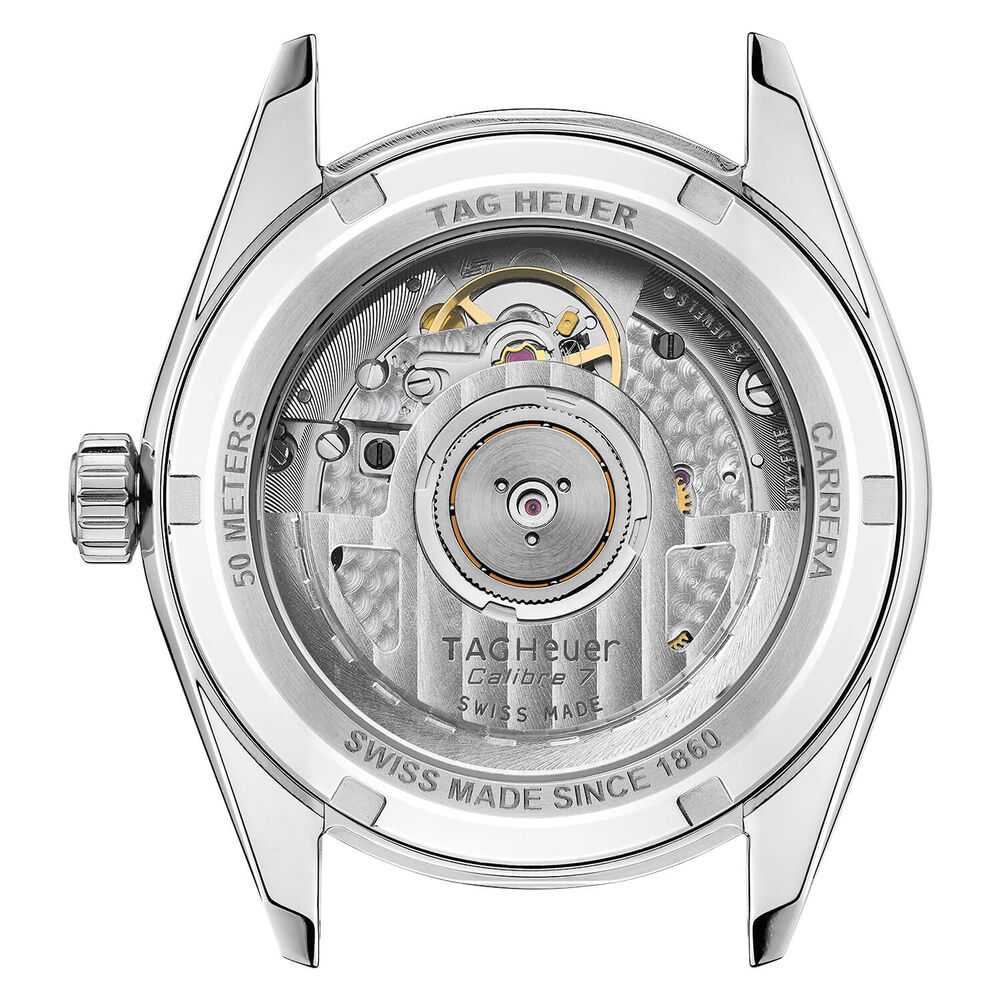 TAG Heuer Carrera Date 36mm Green Dial Rose Gold Index Stainless Steel Bracelet Watch image number 1
