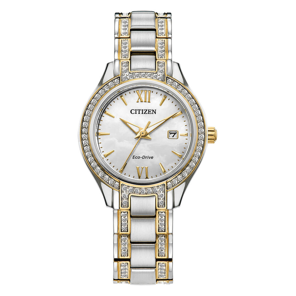 Citizen Silhouette 30mm Diamond Bezel Two-Tone Bracelet Watch image number 0