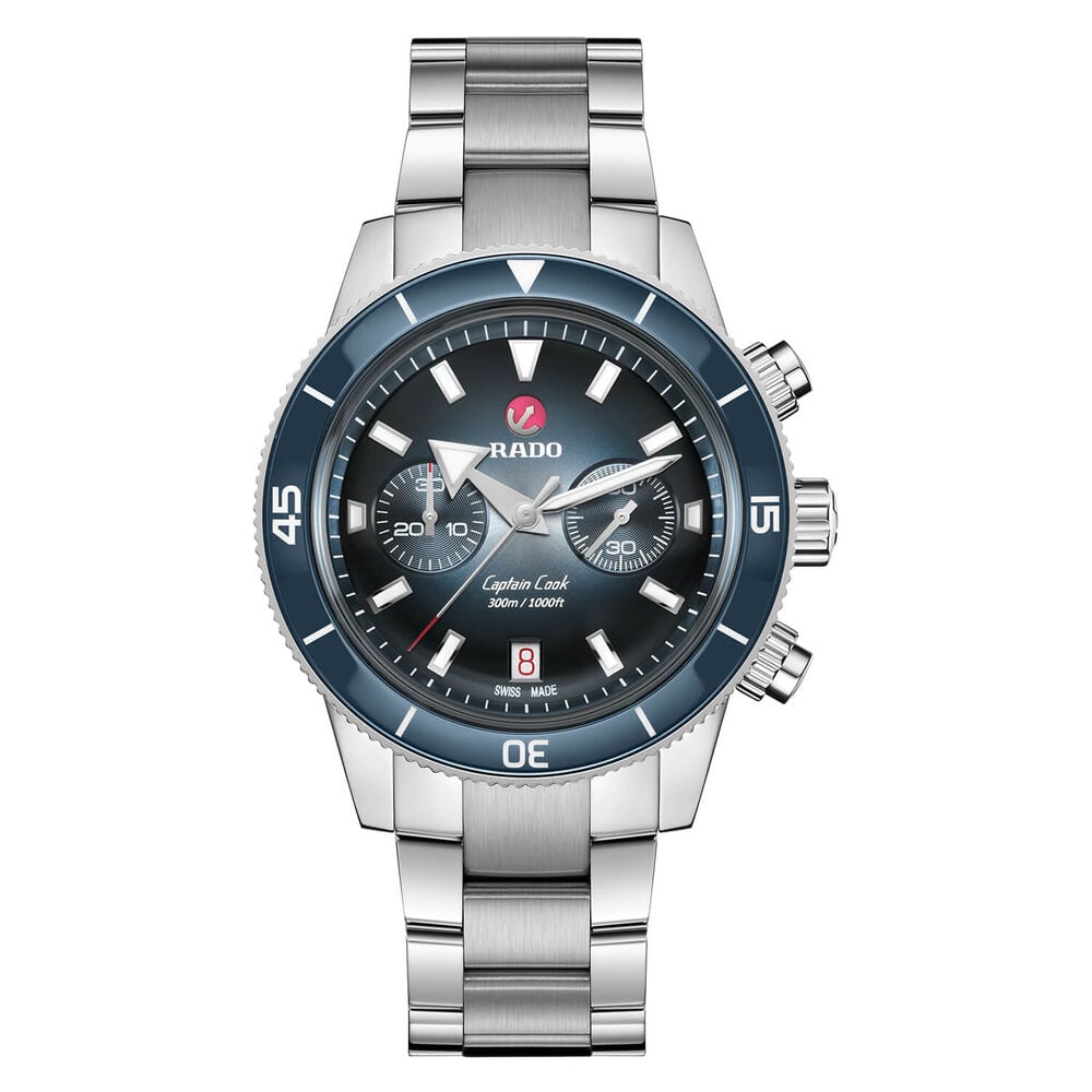 Rado Captain Cook Chronograph 43mm Blue Dial Bracelet Watch