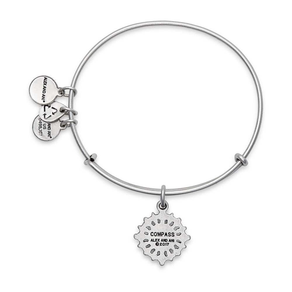 Alex and Ani Rafaelian Silver Compass III Bangle image number 1