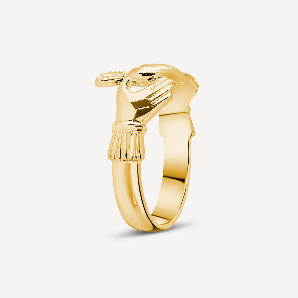 9ct Yellow Gold Maids Claddagh Ring image number 2