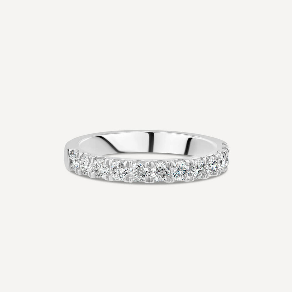 Platinum 2.5mm 0.45ct Diamond Split Claw Wedding Ring image number 2