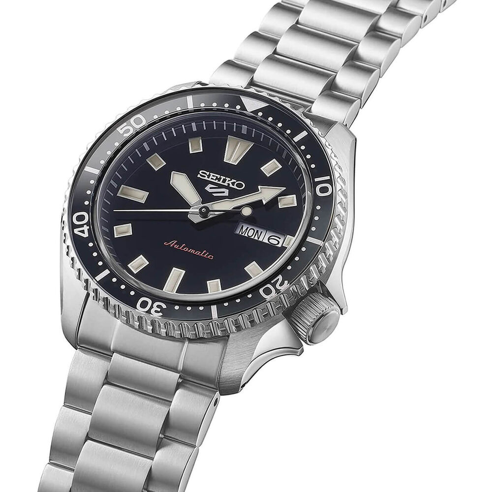 Seiko 5 Sports SKX 42.5mm Black Dial Stainless Steel Bracelet Watch